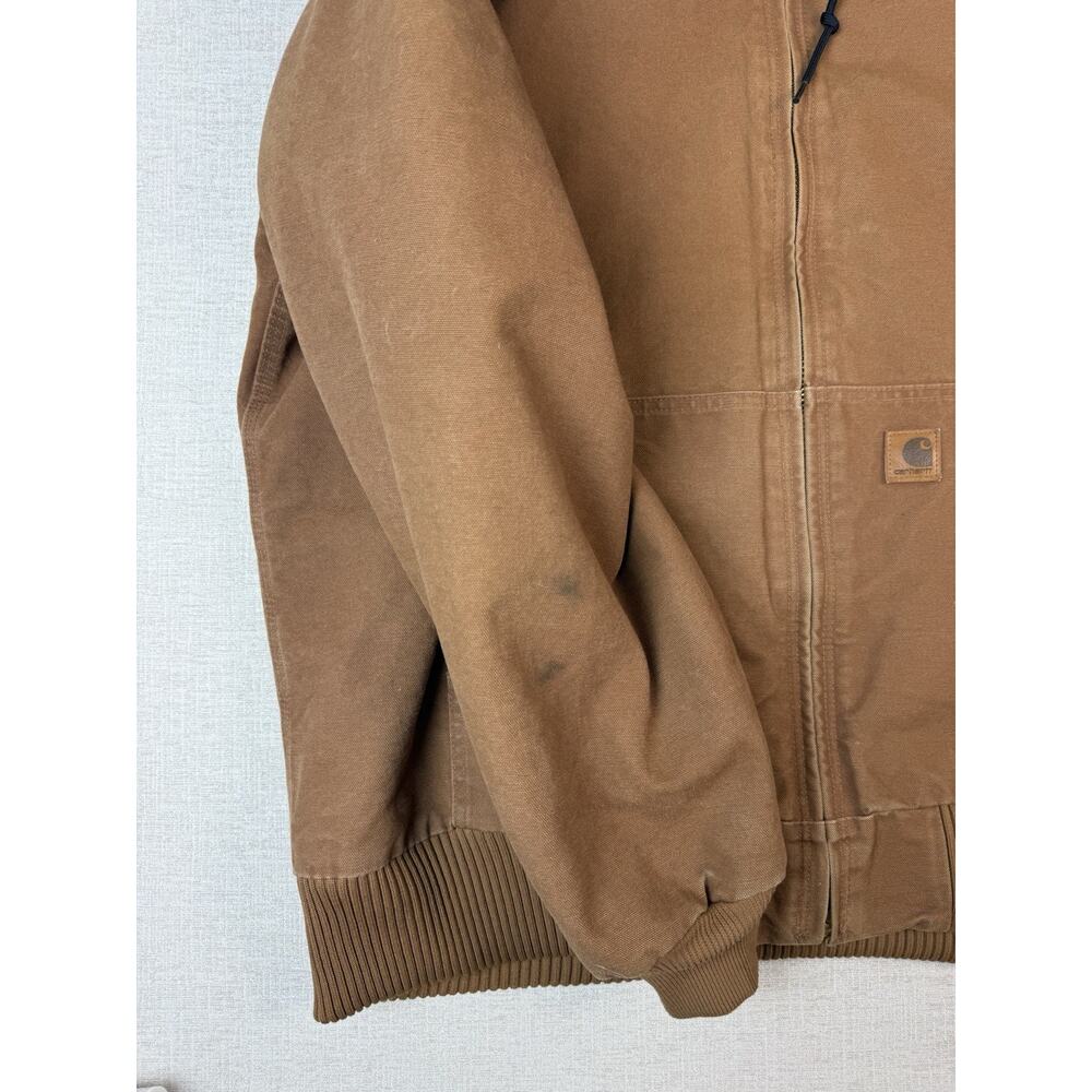 Carhartt J130 Brown Duck Active Jacket Hooded Quilt Lined Mens XLT USA Workwear - Picture 3 of 8